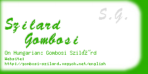 szilard gombosi business card